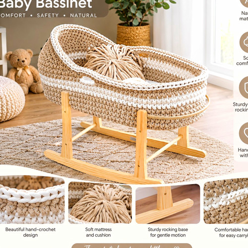 Handmade oval moses basket - handmade,
